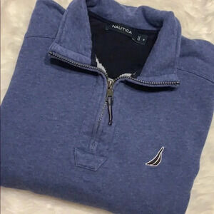 Nautica Blue Half Zip Sweatshirt